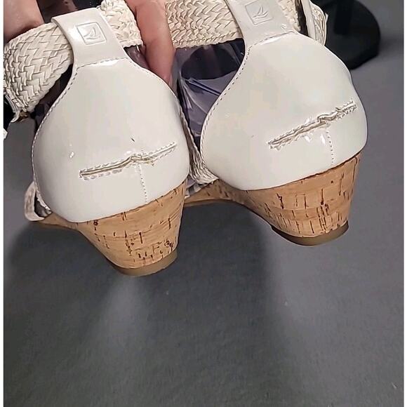 Sperry Top-Sider Alvina Ivory Wedge Espadrille Sandals ⛵ Summer Chic Size 10M - Picture 6 of 8